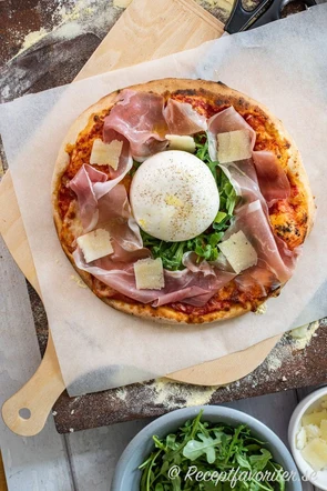 Burrata Protein pizza from the SLYCE Fresh Collection